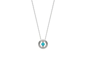 Mother's love with diamond -Turquoise