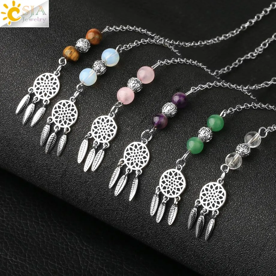 Natural Stone Quartz Pendulums
