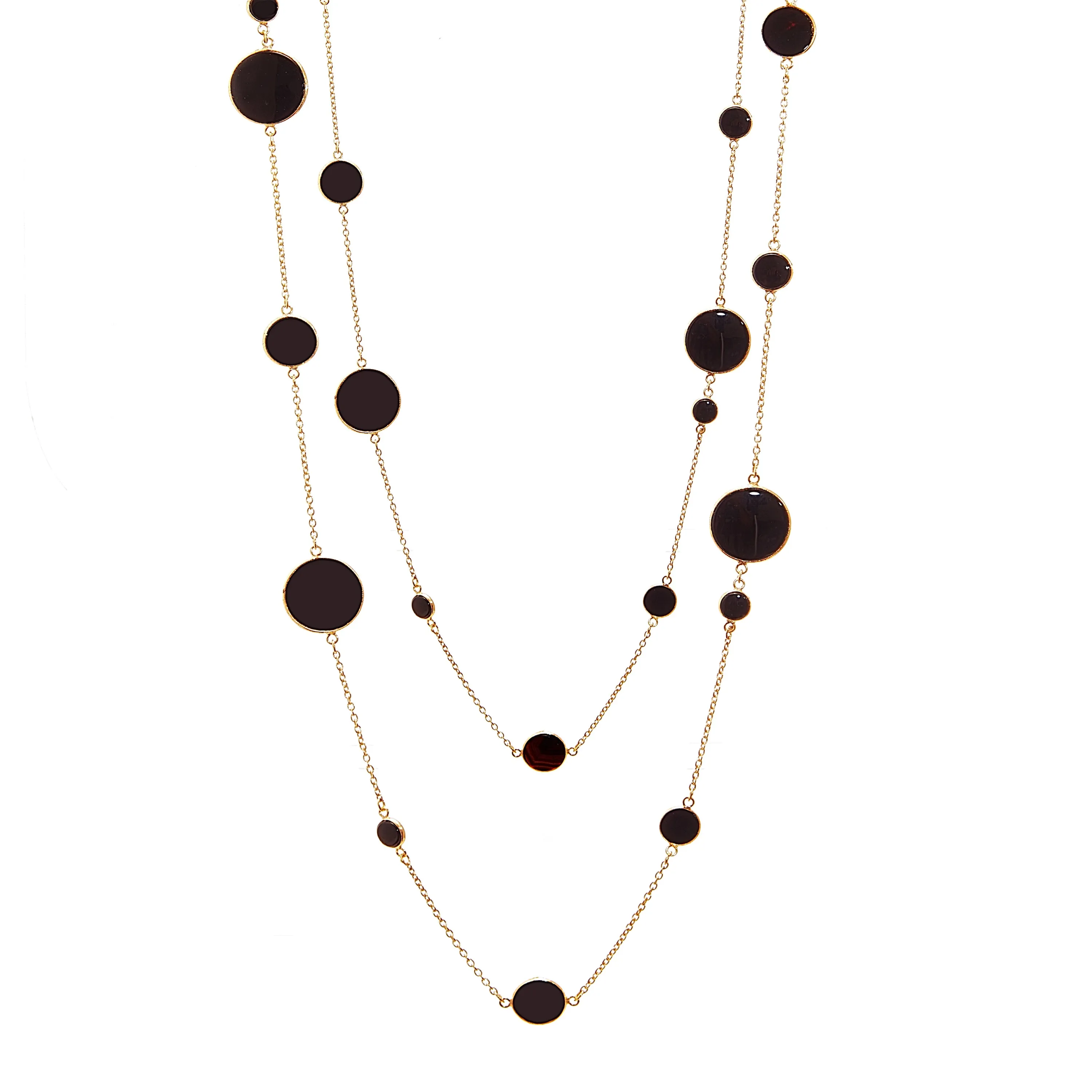 Necklace - Black Onyx Slice
