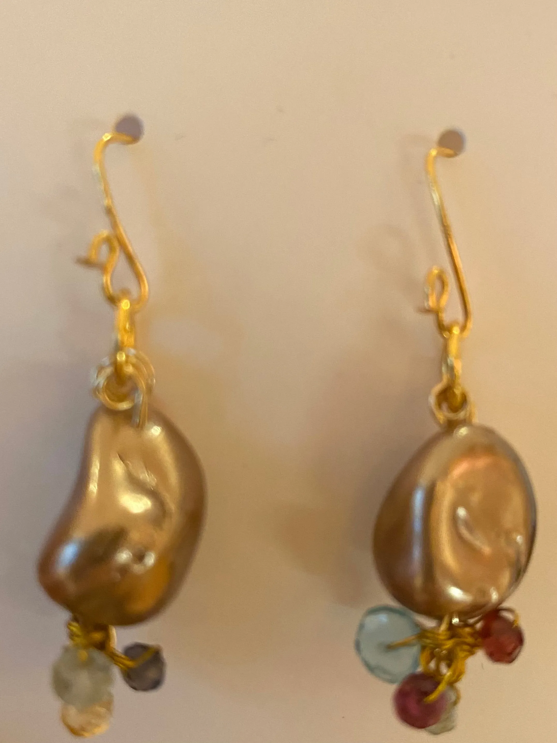 New ! Tania Snihur gold jewelry earrings