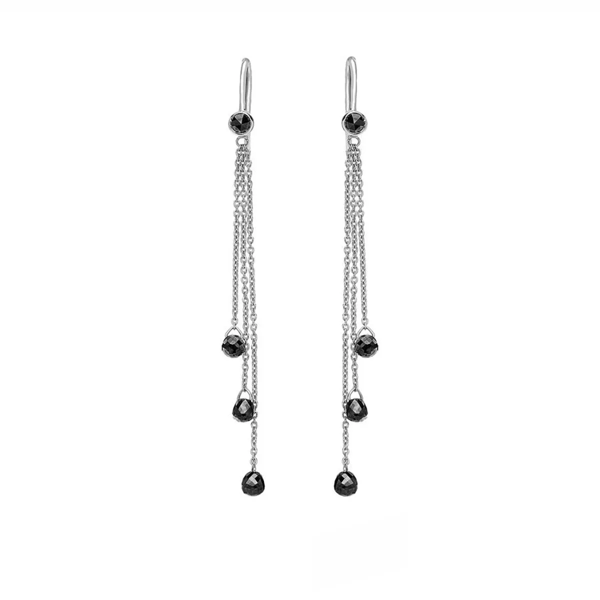 Noir Black Diamond Briolettes Earrings