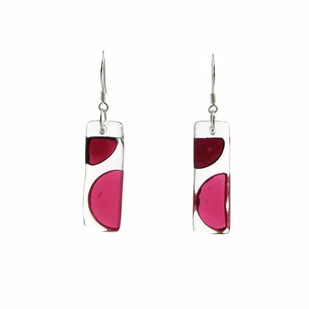 Onda Glass Earrings - Cherry