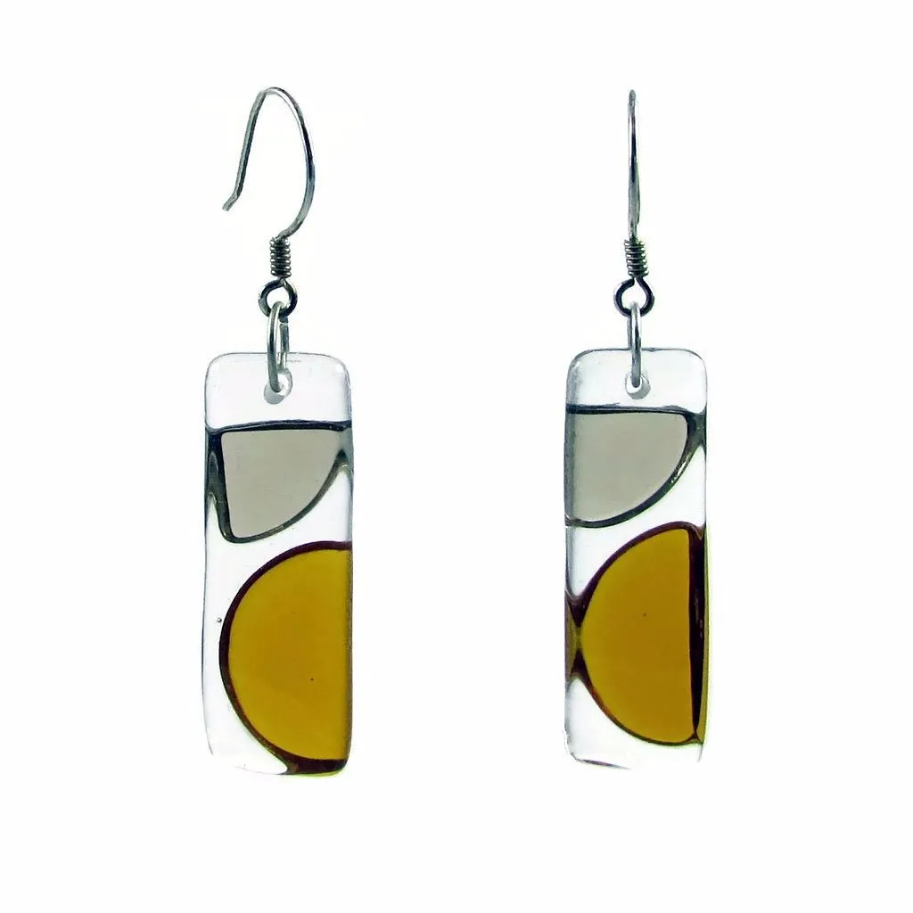 Onda Glass Earrings - Cherry