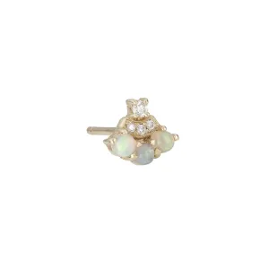 Opal Diamond Fan Stud (Single) (ready to ship option)*