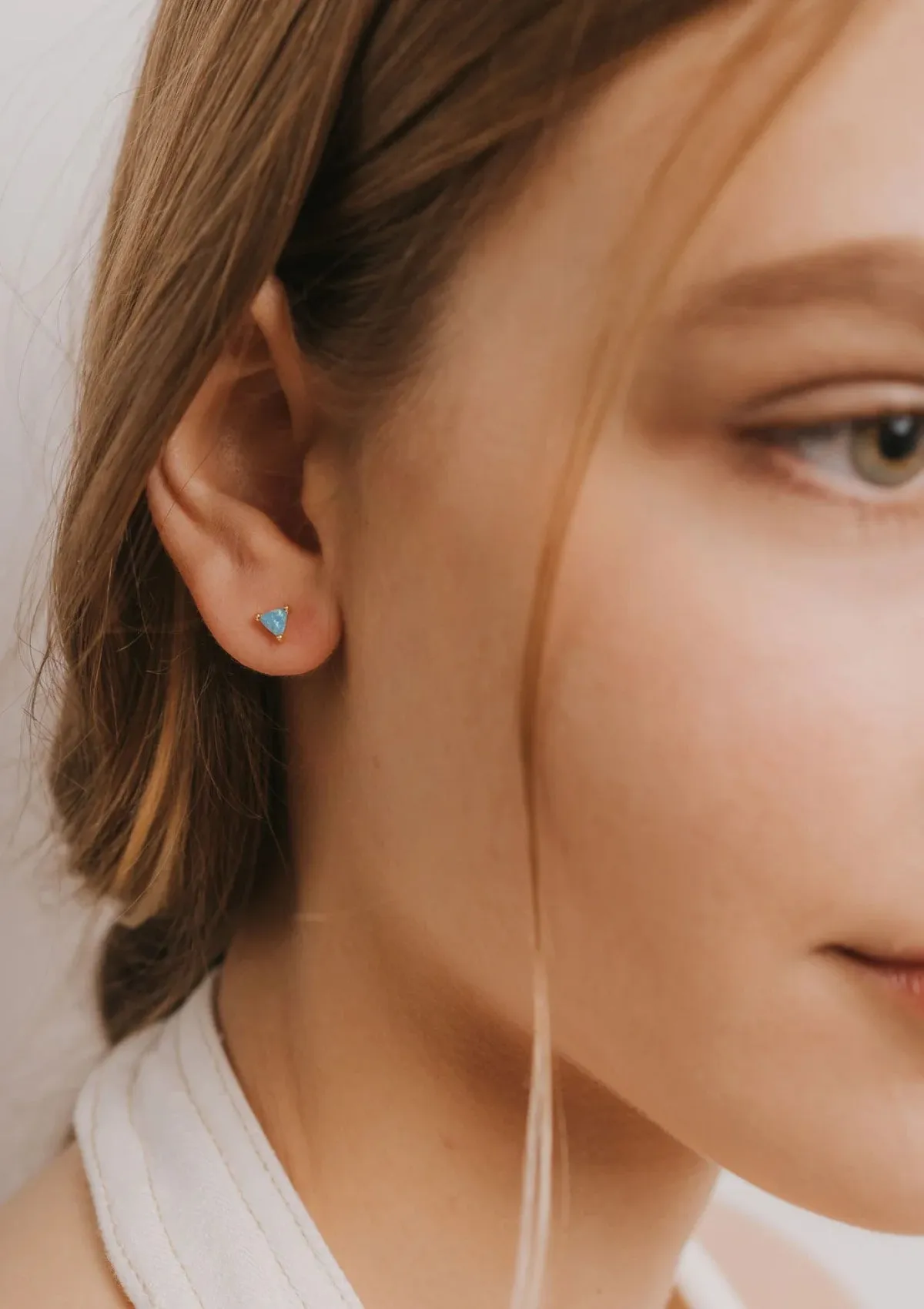 Opal Post Mini Energy Gem Earrings