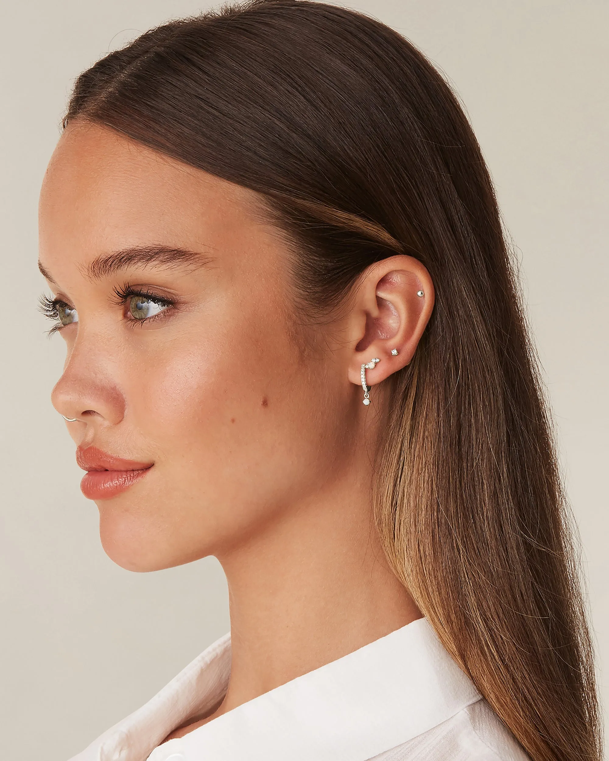 Opal Screw Back Studs