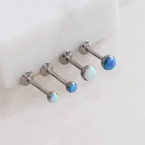 Opal Studs Bezel Set