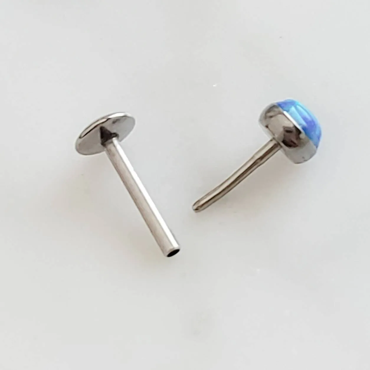 Opal Studs Bezel Set