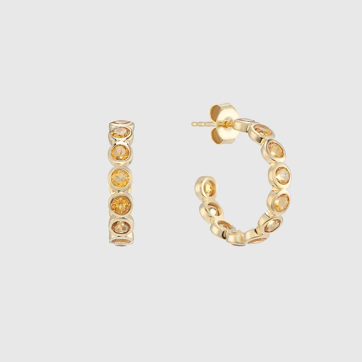Ortigia Citrine & Gold Vermeil Hoop Earrings