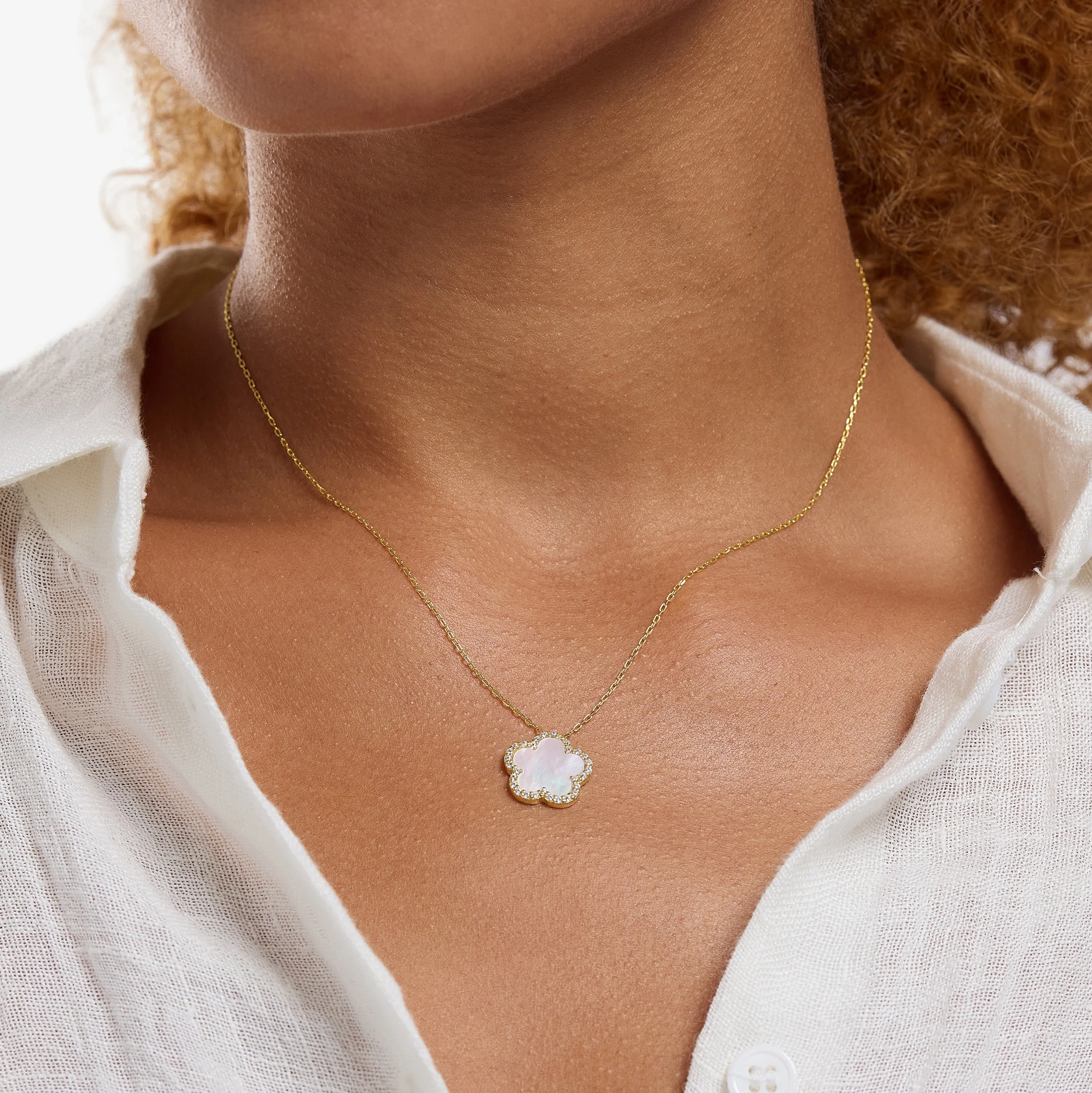 Pavé Pearl Luck Earring