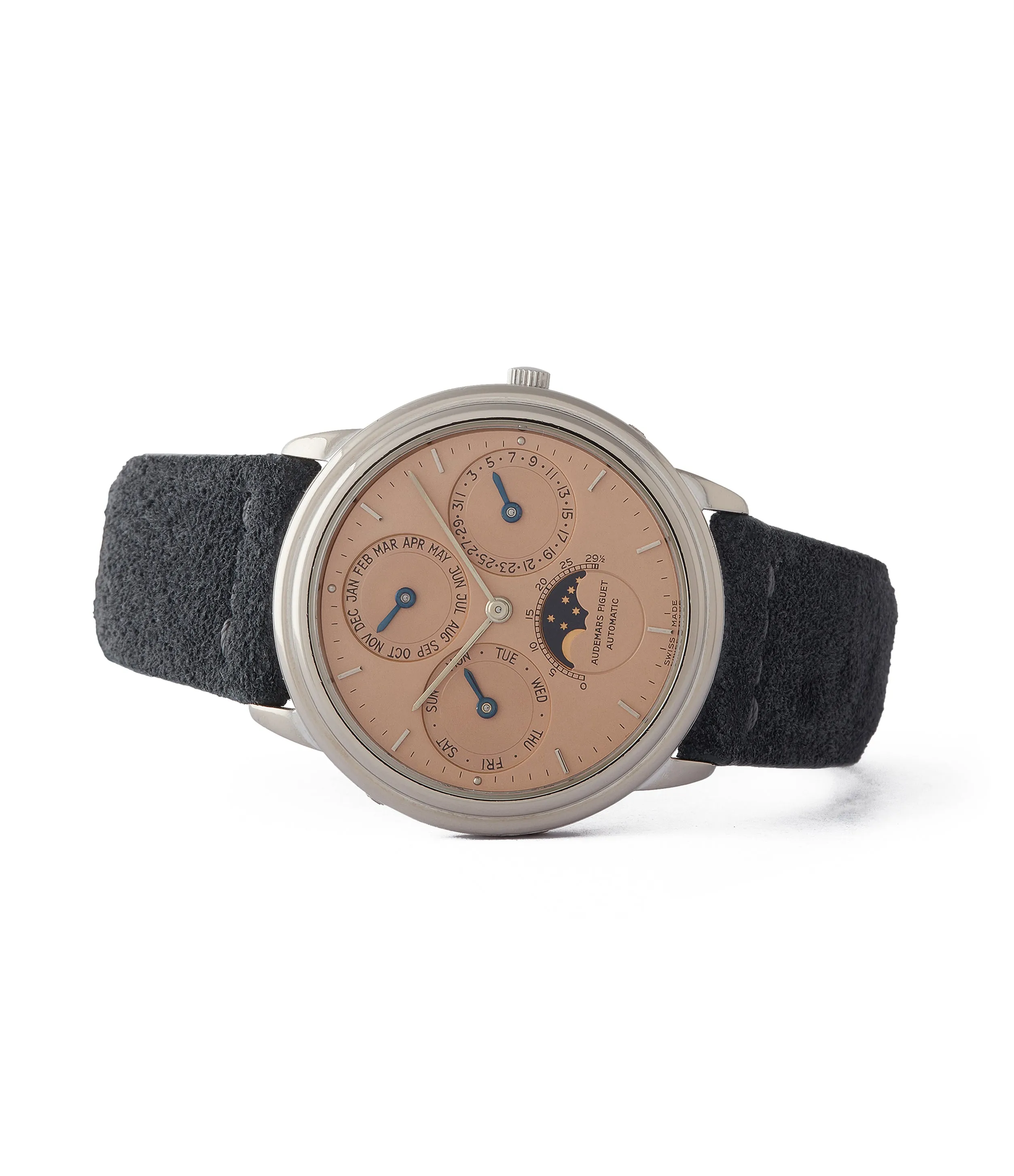Perpetual Calendar | Salmon Dial | Grey Gold