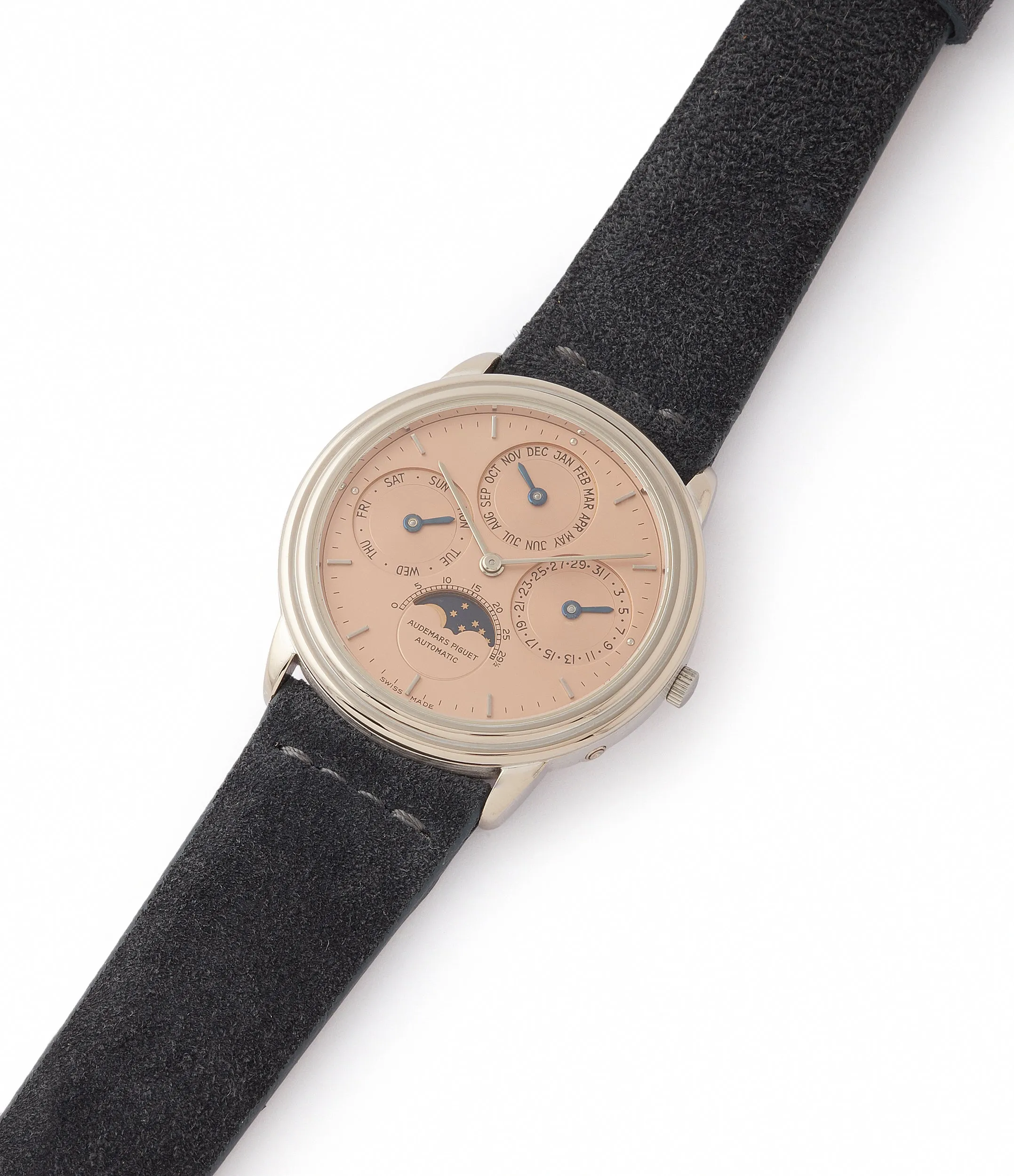 Perpetual Calendar | Salmon Dial | Grey Gold
