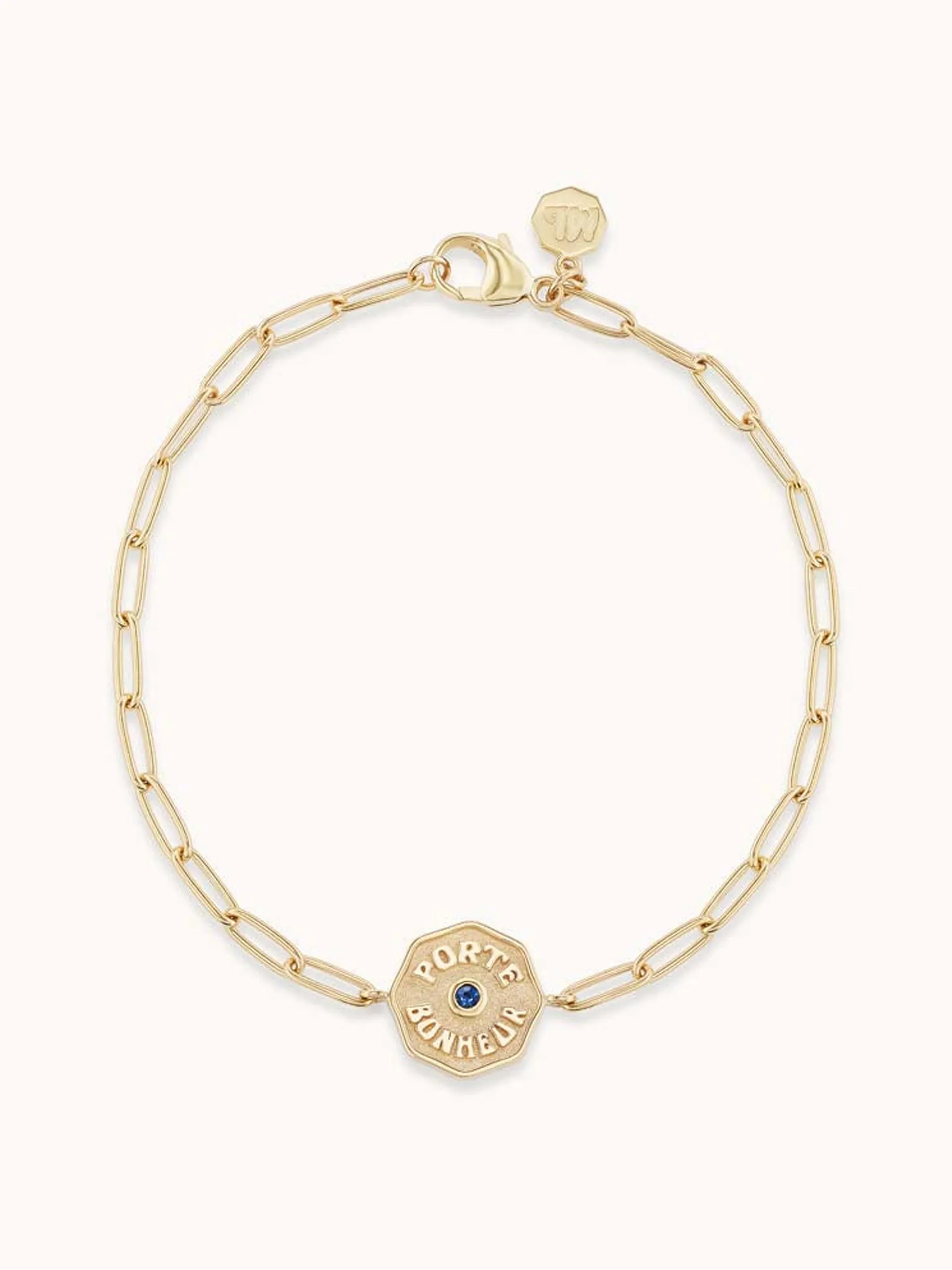 Petite Porte Bonheur bracelet in blue sapphire