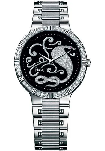Piaget - Dancer Ultra-Thin - 38 mm - White Gold - Onyx Zodiac Watch G0A32195
