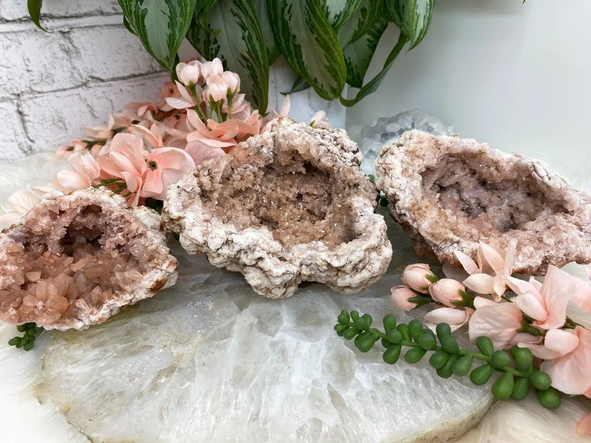 Pink Amethyst Geode Crystals