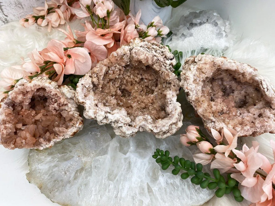 Pink Amethyst Geode Crystals