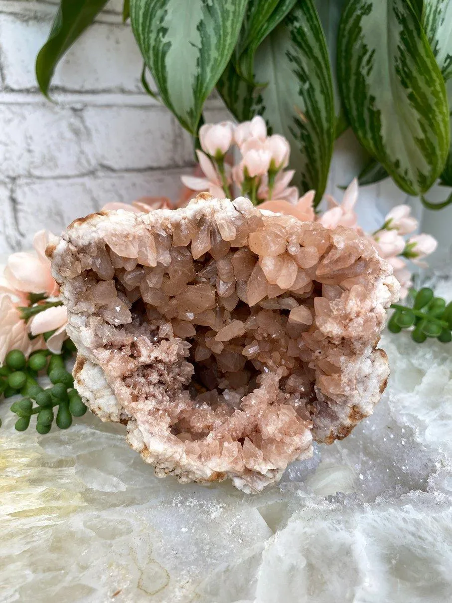 Pink Amethyst Geode Crystals