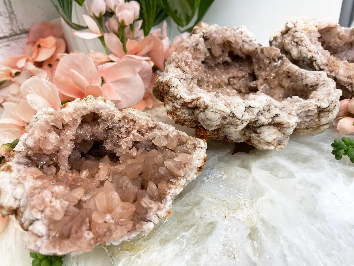 Pink Amethyst Geode Crystals