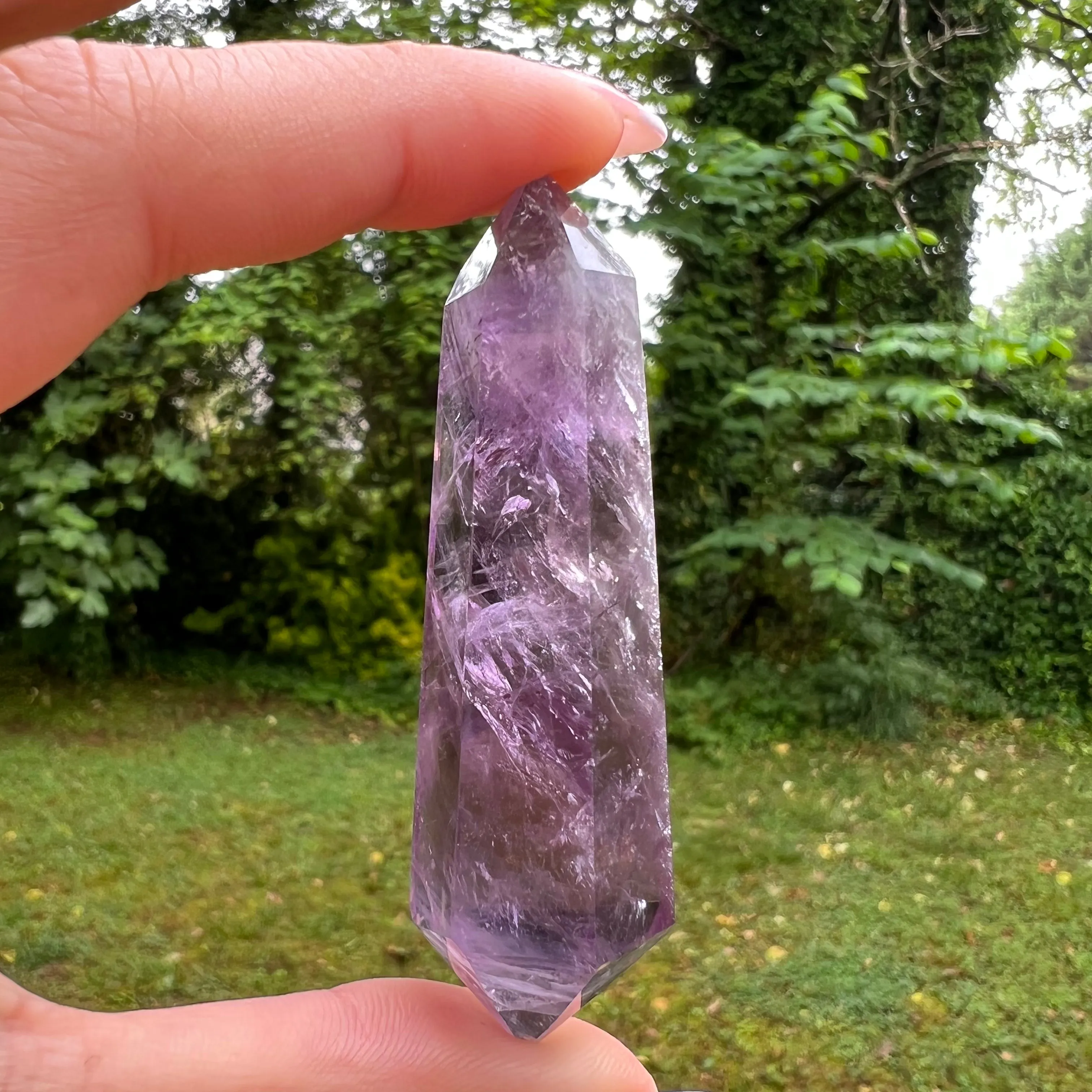 Polished Double Terminated Amethyst Point (#1MTT)