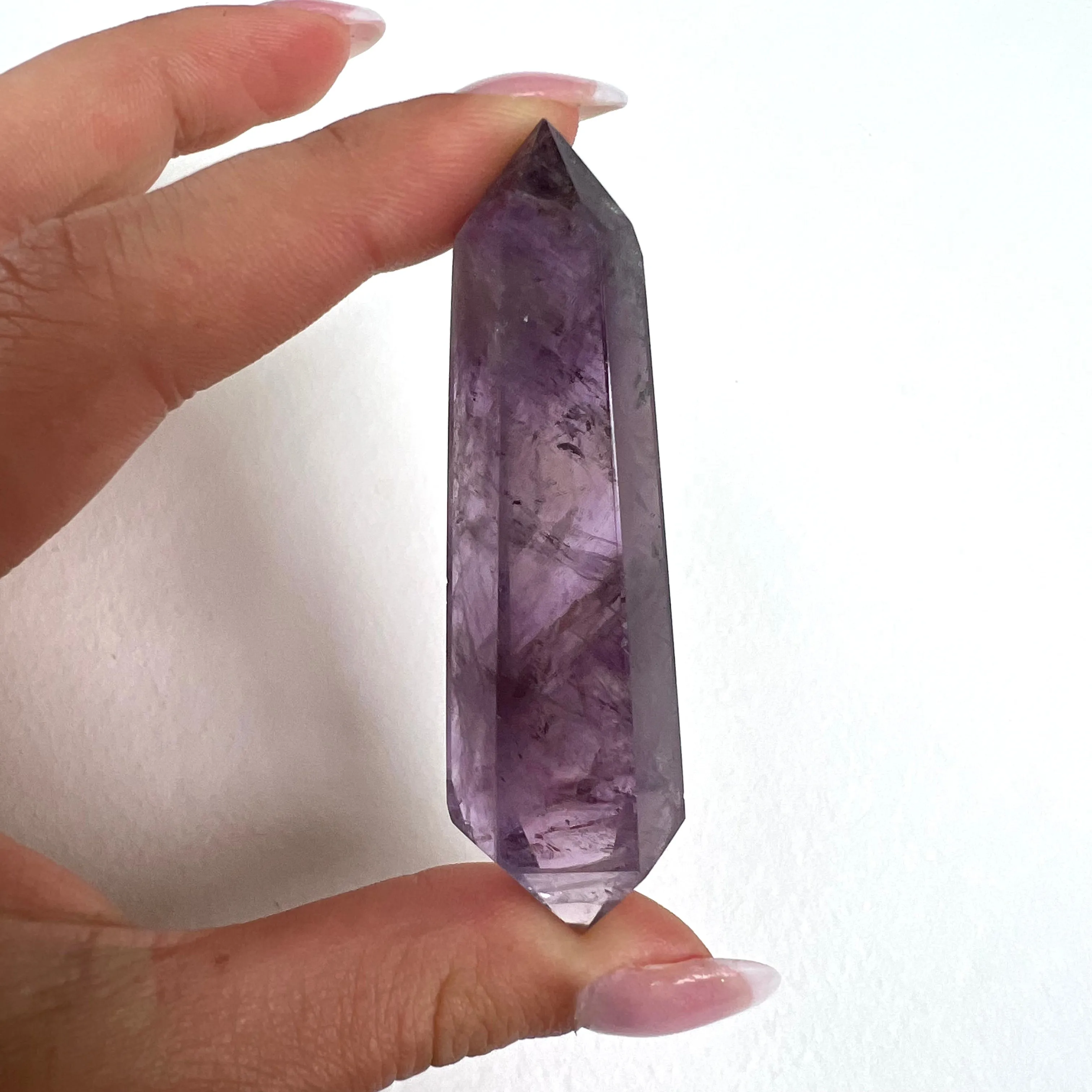 Polished Double Terminated Amethyst Point (#1MTT)