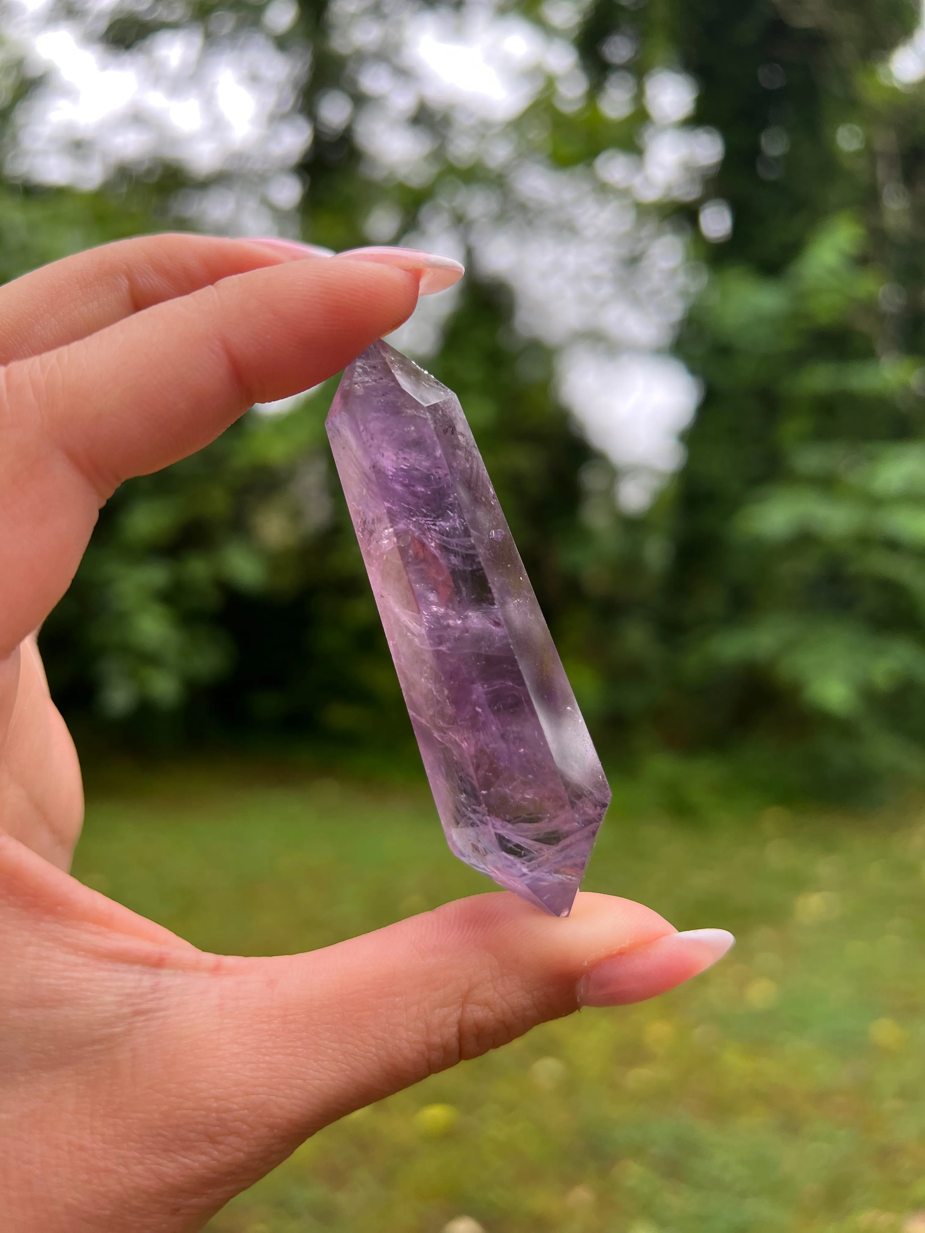 Polished Double Terminated Amethyst Point (#1MTT)
