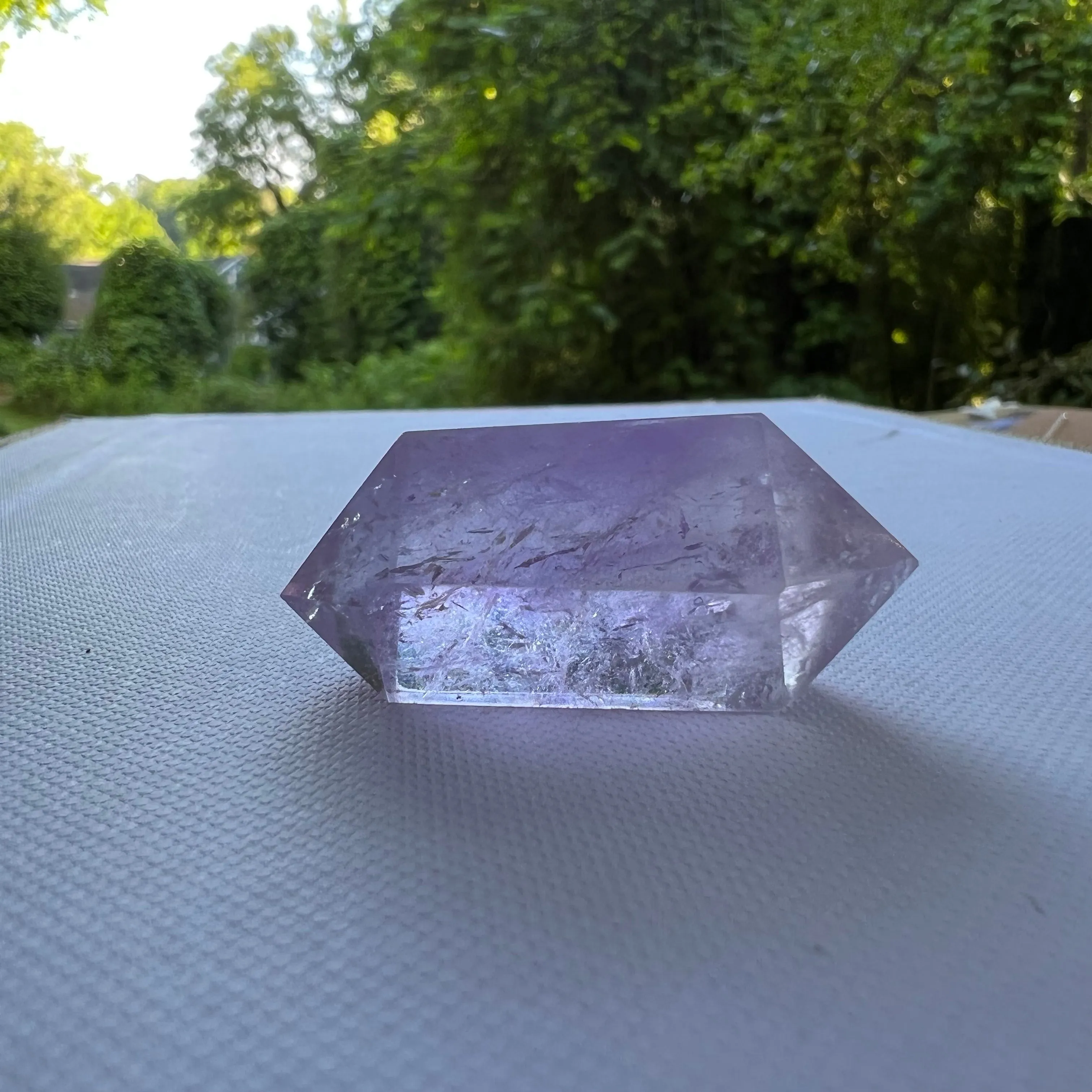 Polished Double Terminated Amethyst Point (#8MTT)