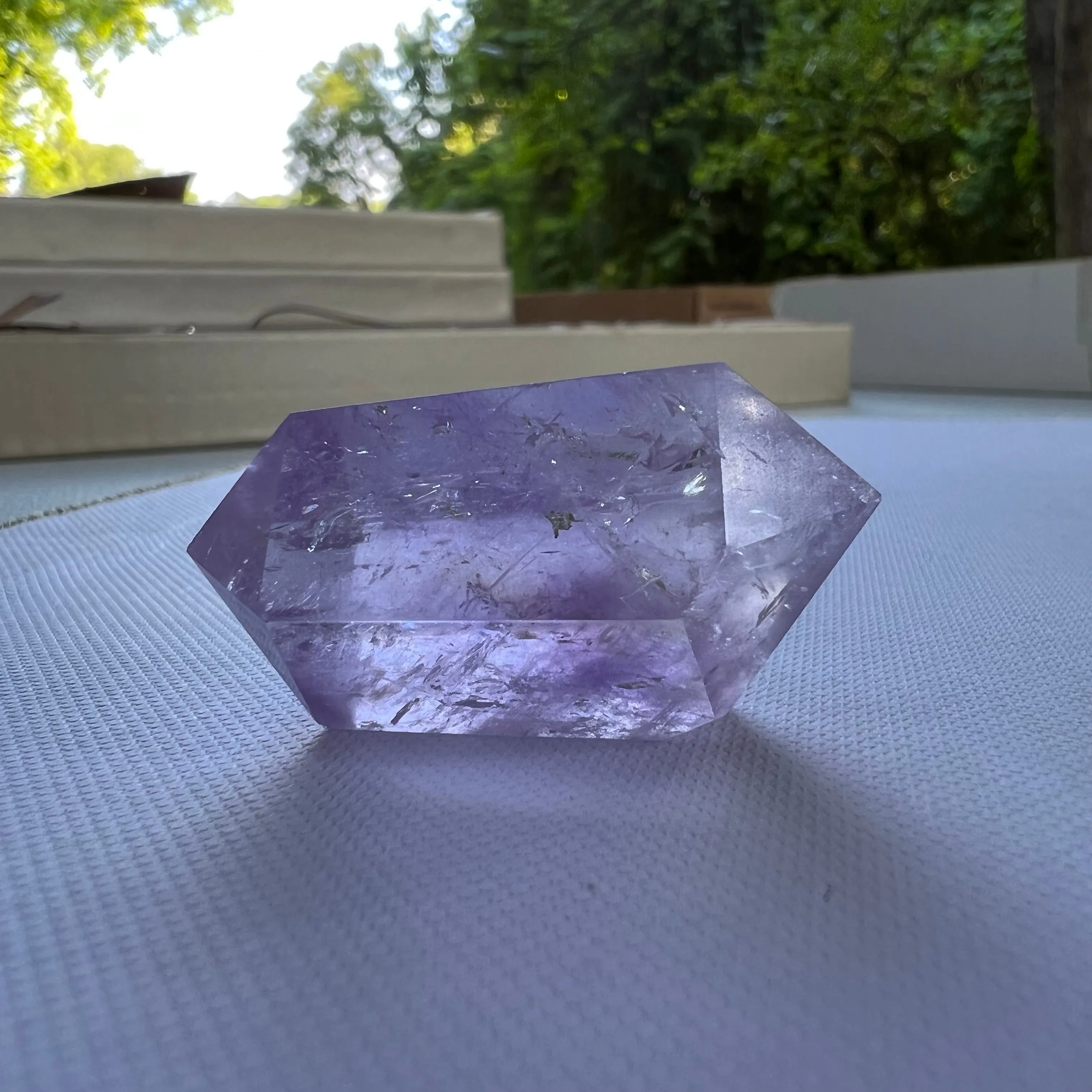 Polished Double Terminated Amethyst Point (#8MTT)