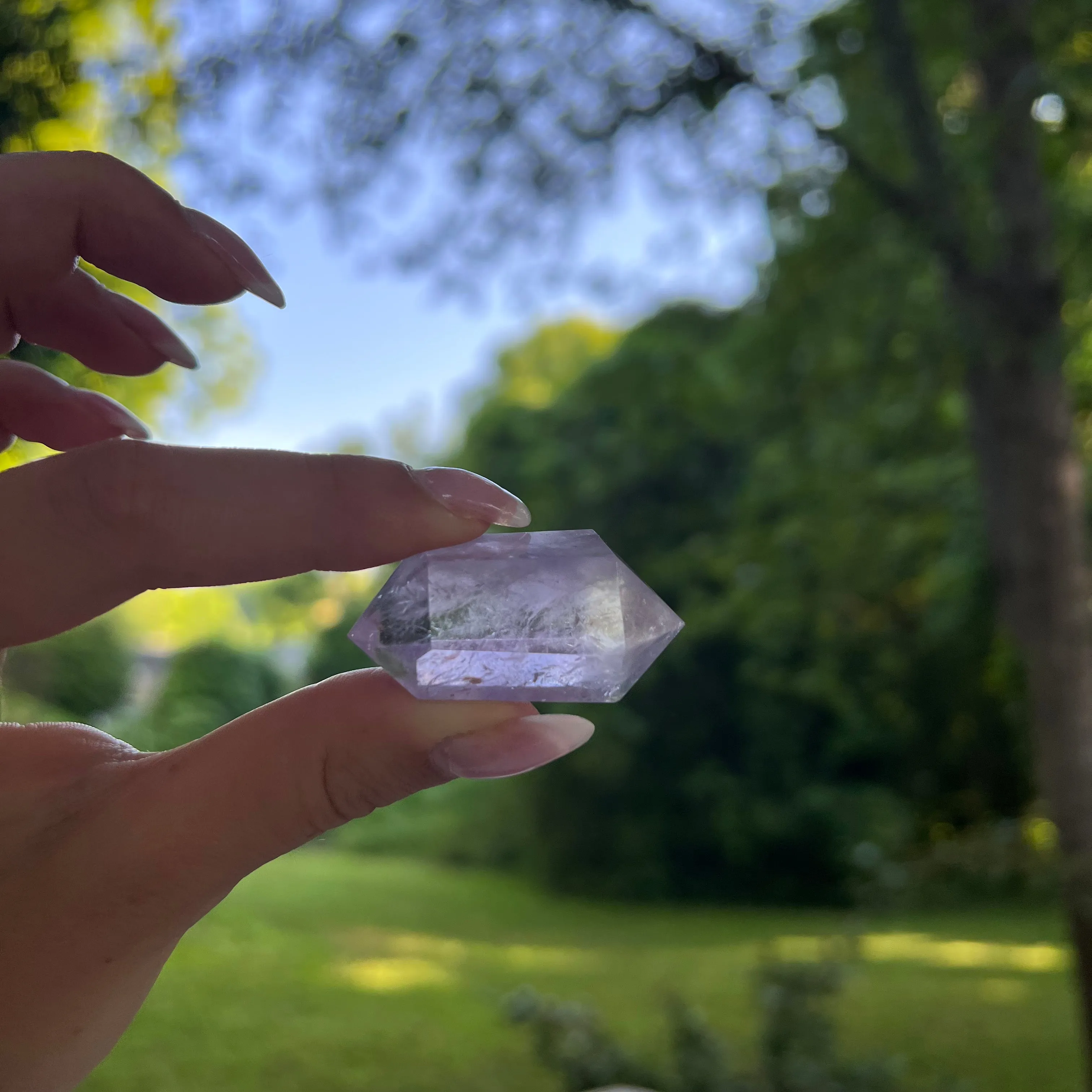 Polished Double Terminated Amethyst Point (#8MTT)