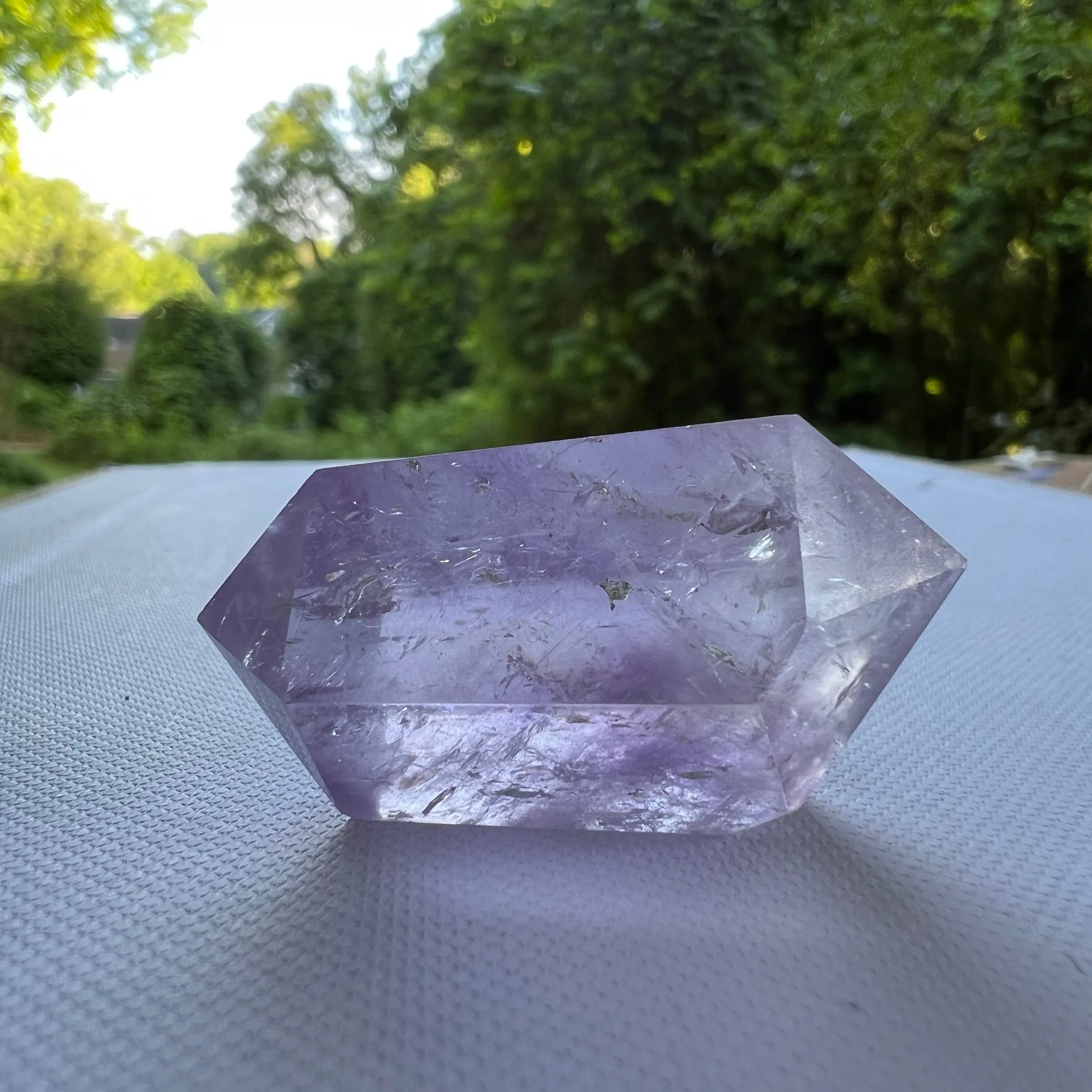 Polished Double Terminated Amethyst Point (#8MTT)