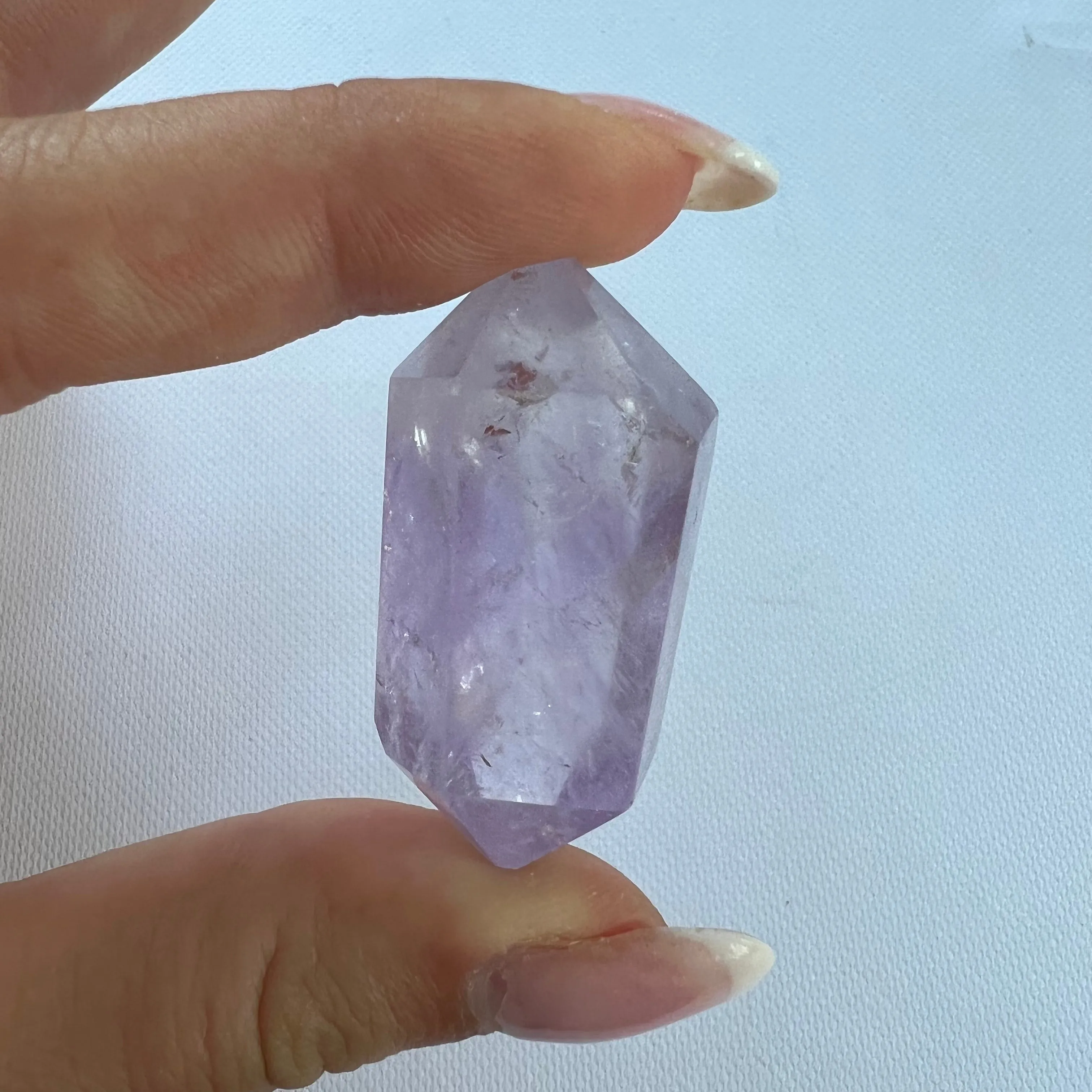 Polished Double Terminated Amethyst Point (#8MTT)