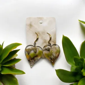 Potato Blossom Heart Earrings