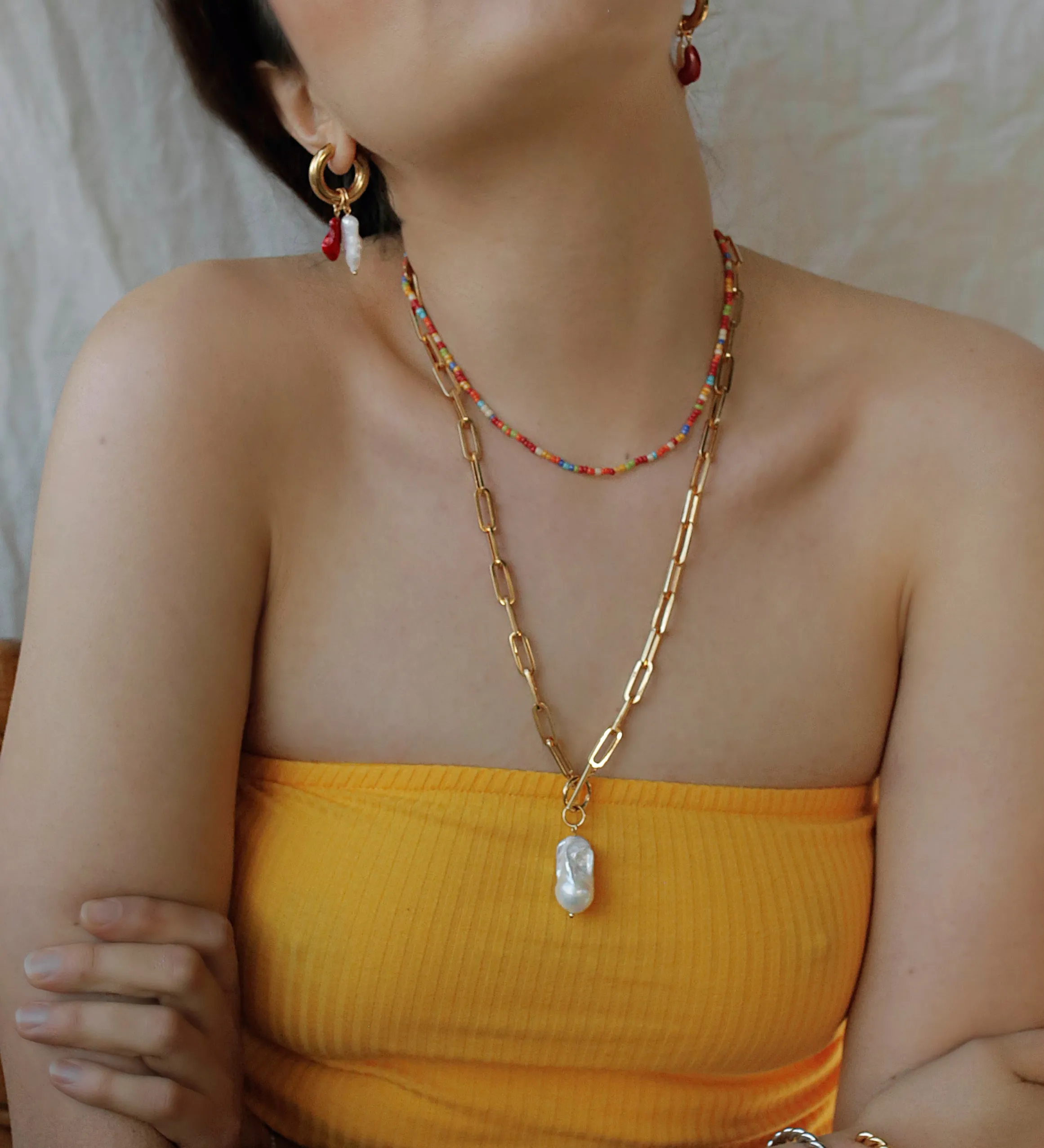 Quinn Necklace - Pearl