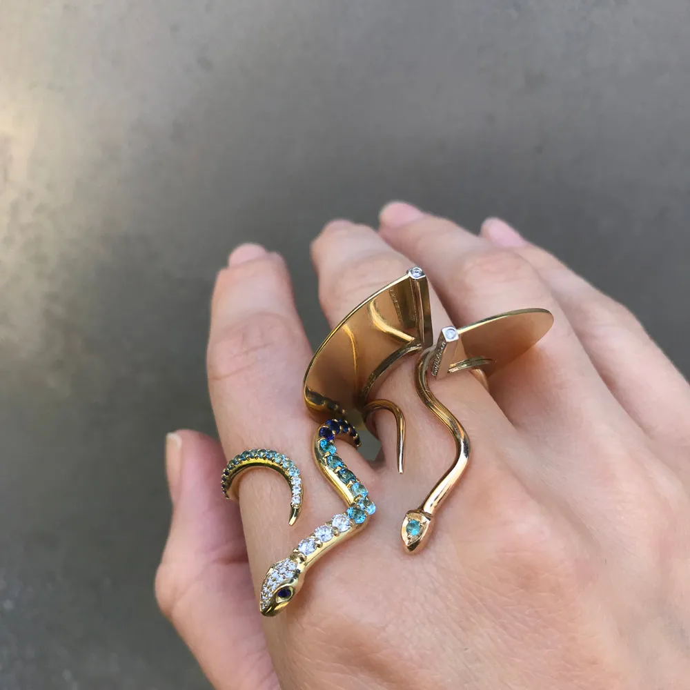Rainbow Split-Circle Ring