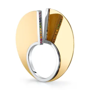Rainbow Split-Circle Ring