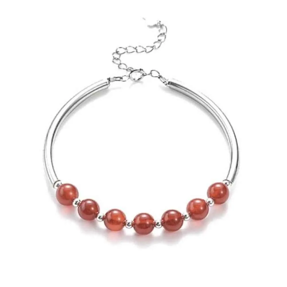 Red Jasper Silver Bracelet