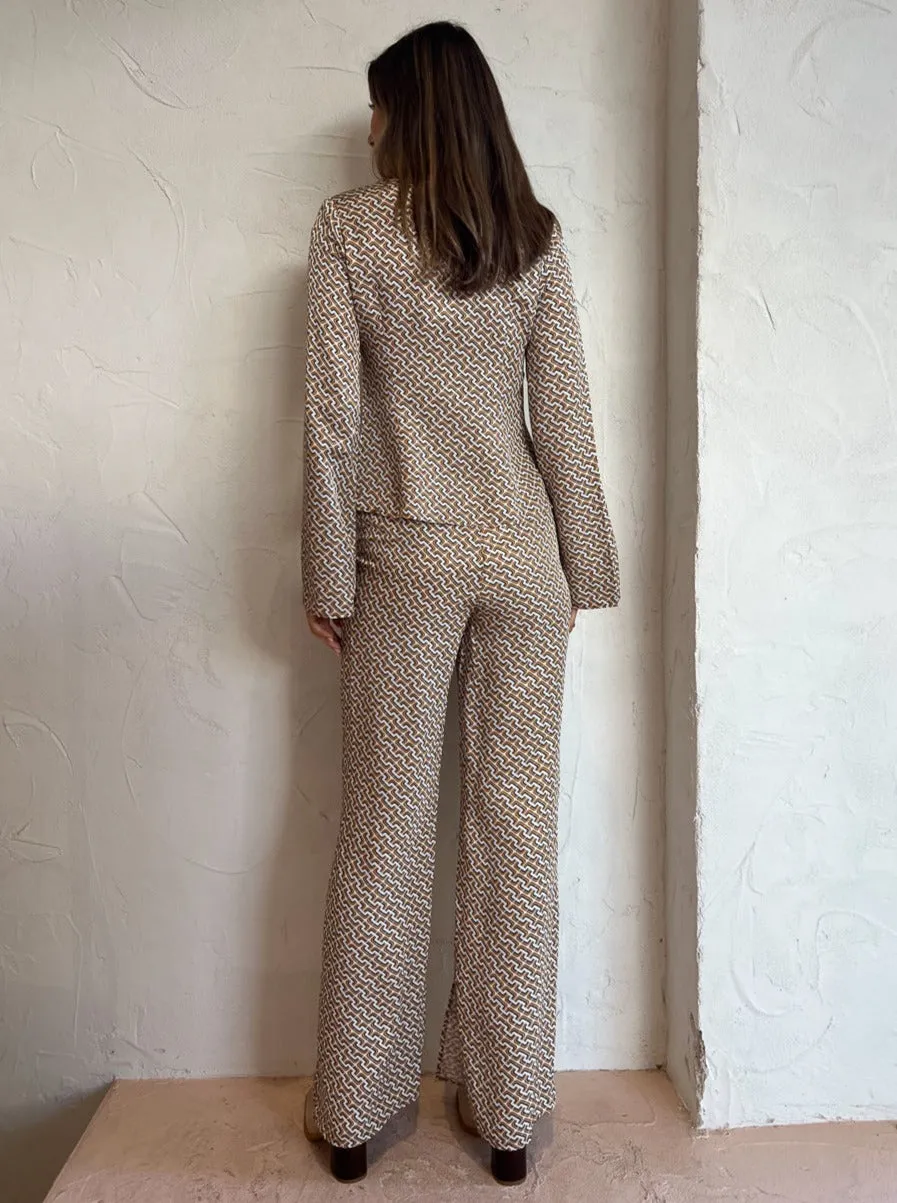 Roame Ria Pant in Mongram Print