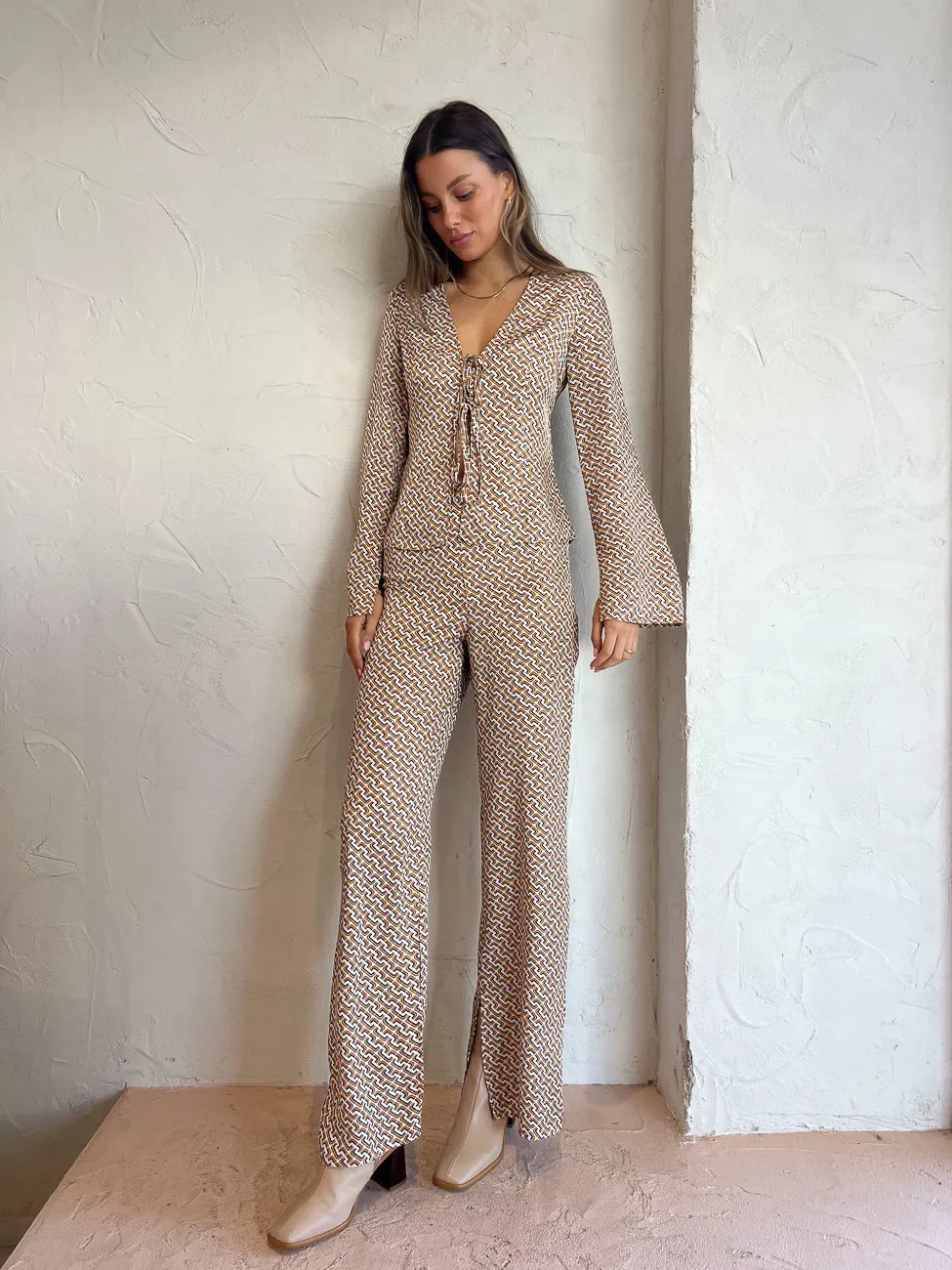 Roame Ria Pant in Mongram Print