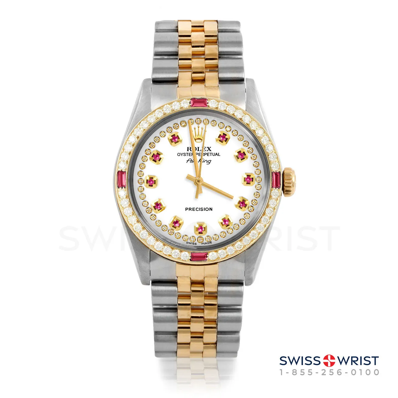 Rolex Air King 34mm | 5500-TT-WHT-STRR-4RBY-JBL