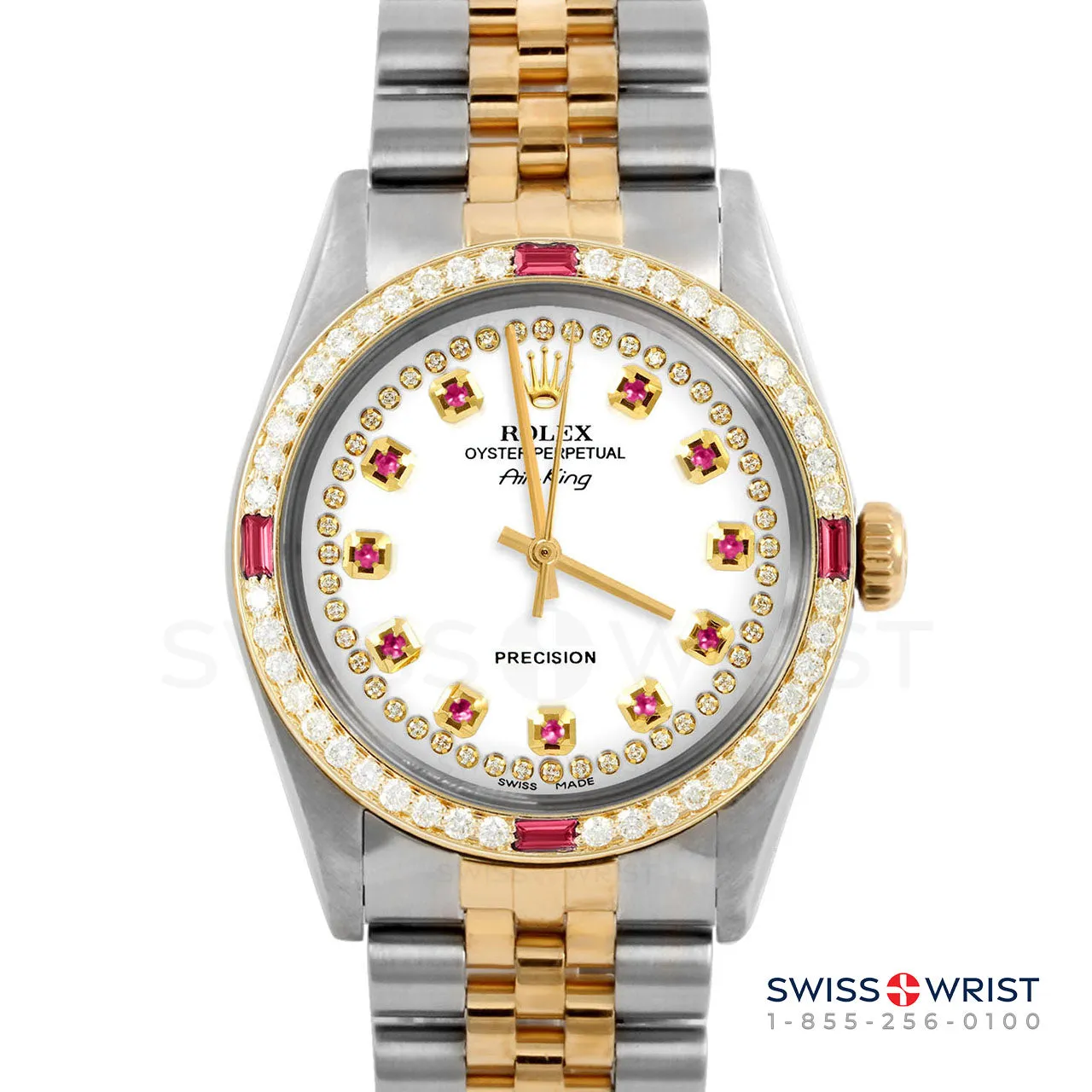 Rolex Air King 34mm | 5500-TT-WHT-STRR-4RBY-JBL