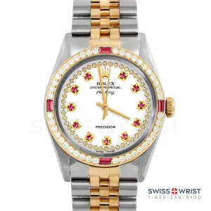 Rolex Air King 34mm | 5500-TT-WHT-STRR-4RBY-JBL