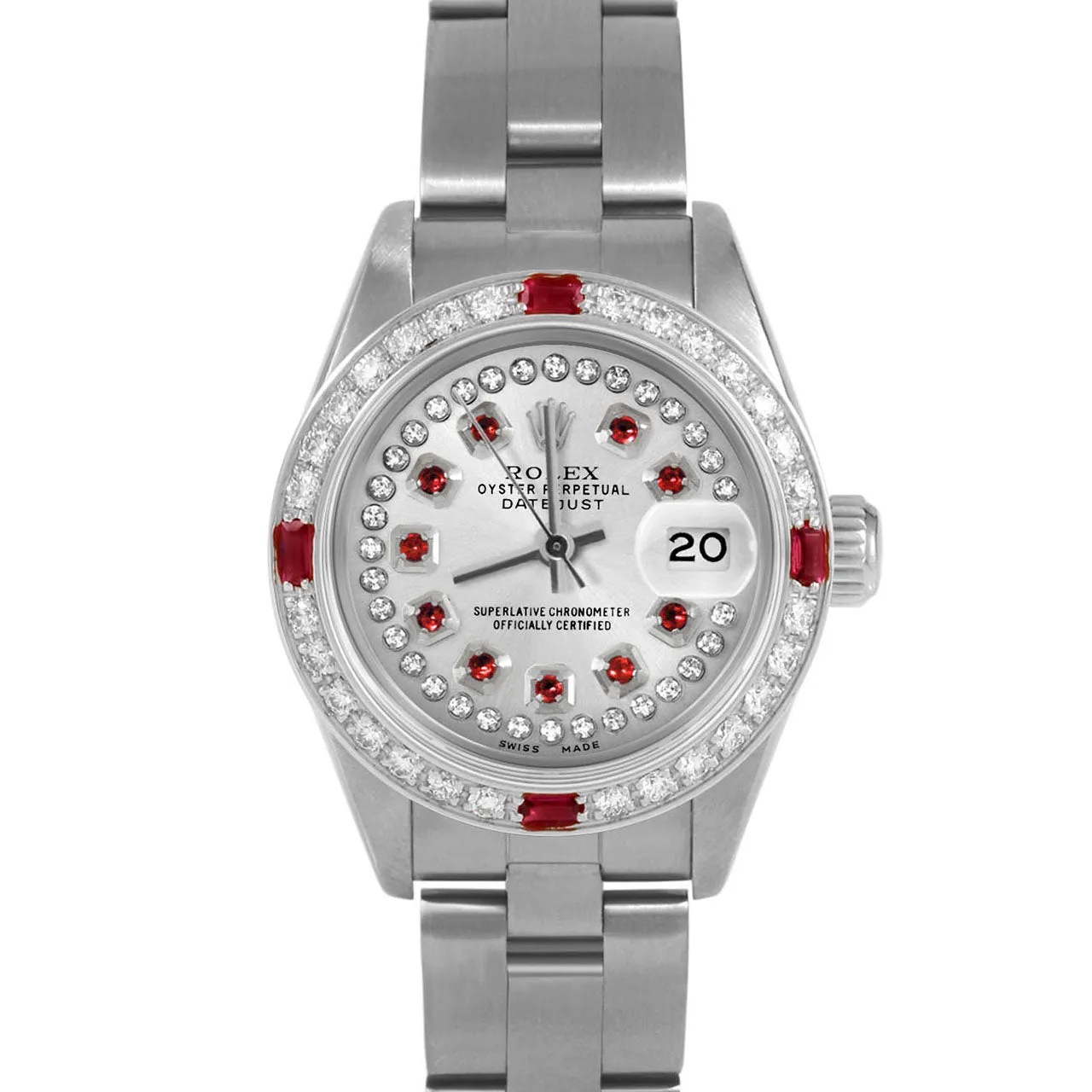 Rolex Datejust 26mm | 69174-SLV-STRR-4RBY-OYS