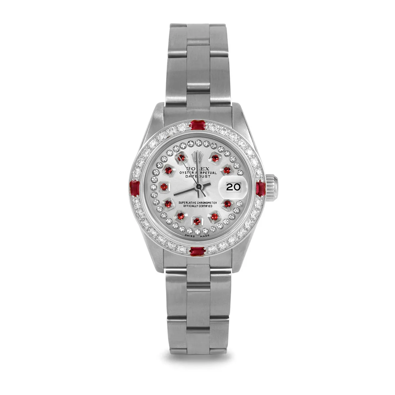 Rolex Datejust 26mm | 69174-SLV-STRR-4RBY-OYS