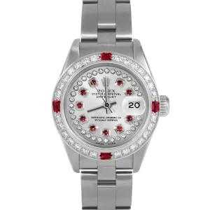 Rolex Datejust 26mm | 69174-SLV-STRR-4RBY-OYS