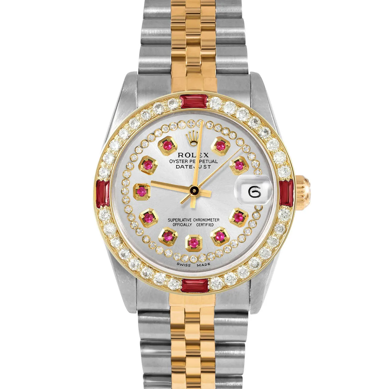 Rolex Datejust 31mm | 68273-SLV-STRR-4RBY-JBL