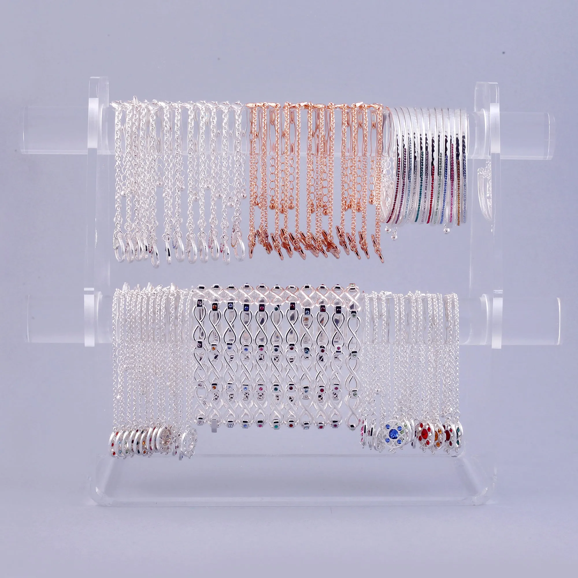 Rose Gold Ruby July Birthstone Butterfly Bracelet