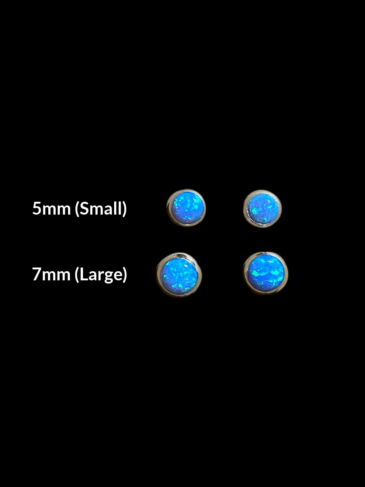 Round Blue Opal Posts