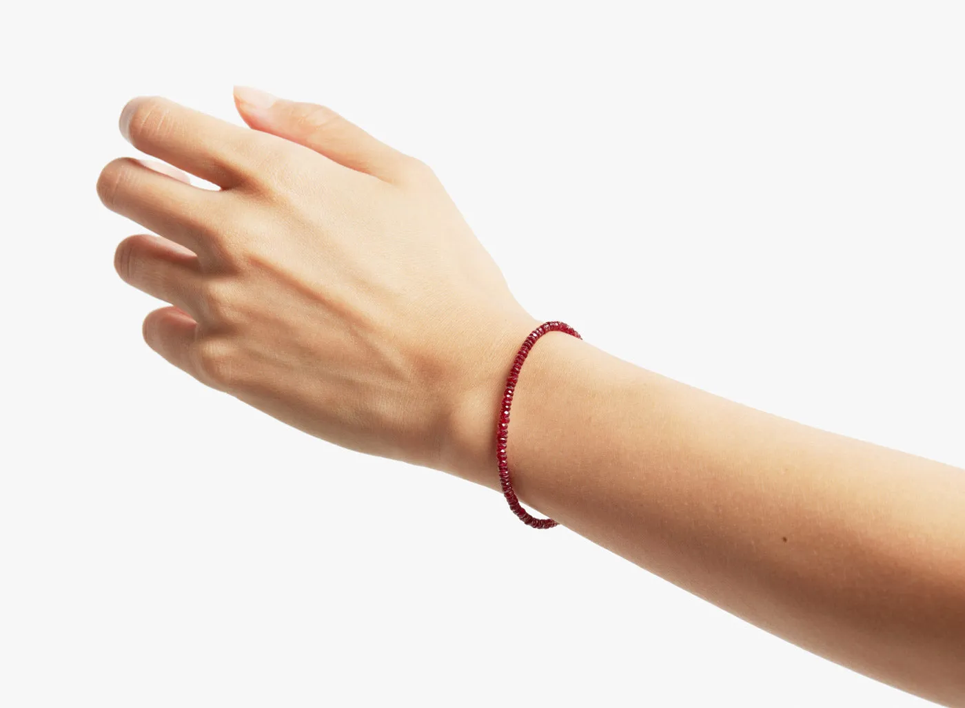 RUBY BEADED STONE BRACELET 017