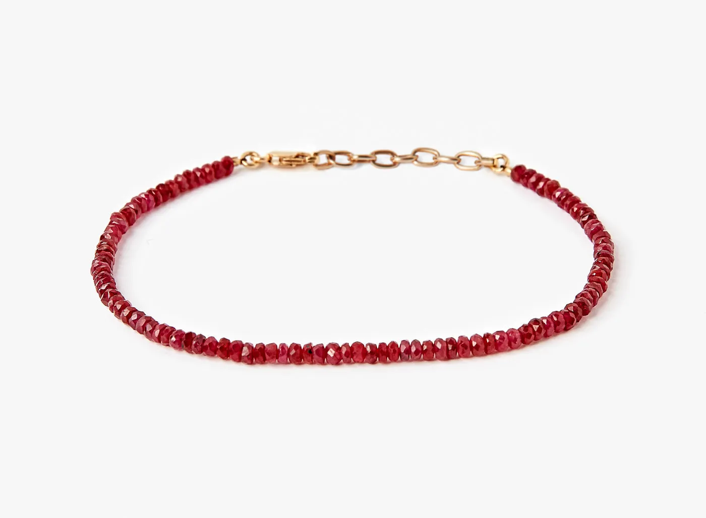 RUBY BEADED STONE BRACELET 017