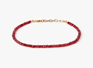 RUBY BEADED STONE BRACELET 017