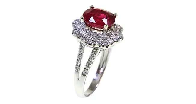 Ruby Diamond Ring 3.08ct